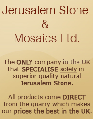 Jerusalem Stone. Importers of Jerusalem stone from the banks of the Jordan